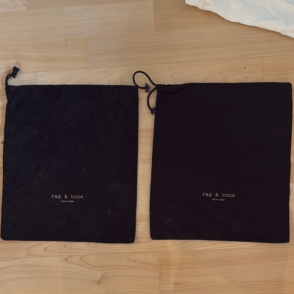 Rag & Bone Black Dust Bags